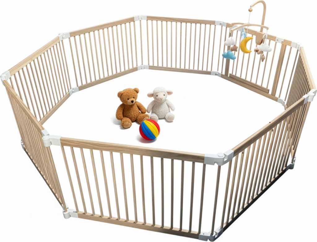Parc pour bébé Relaxdays, parc flexible avec porte, 8 Image du produit 