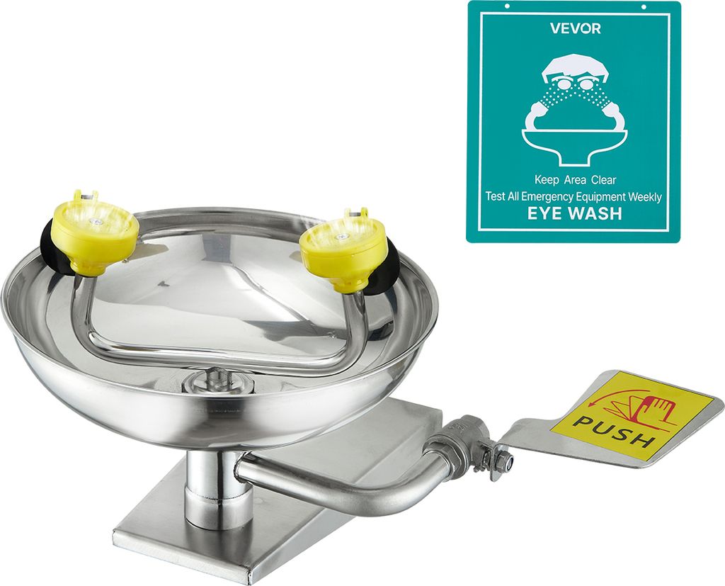 VEVOR Laveur d'yeux 27 cm, Lave-œil mural en acier Image du produit 