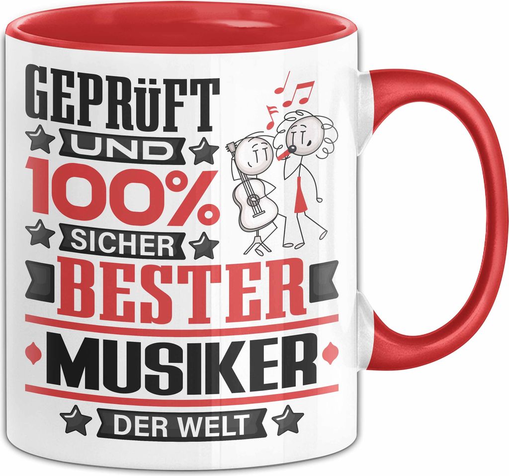 Musiker Geschenk Lustiger Spruch für Musiker Geschenkidee Bester Musiker Der Welt (Rot)