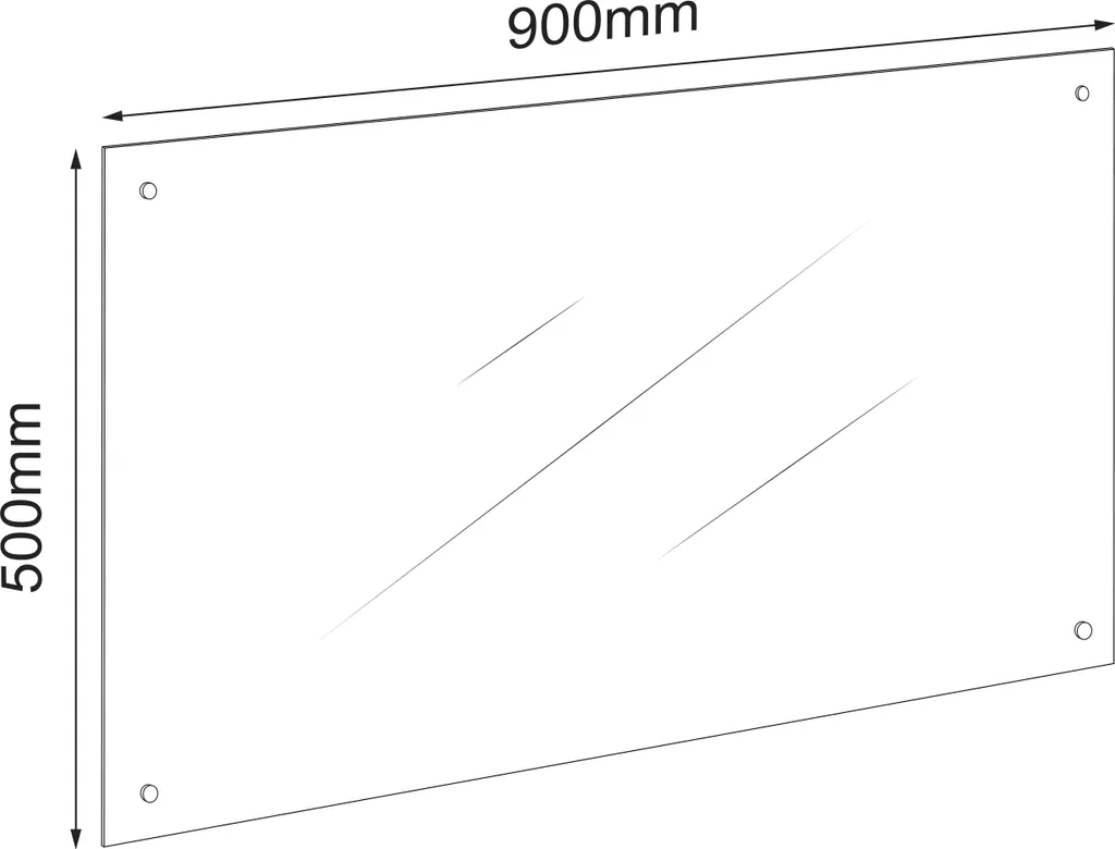 Paraspruzzi Vetro Temperato VCM Esilo 90x50 | Sicuro e Facile - 7