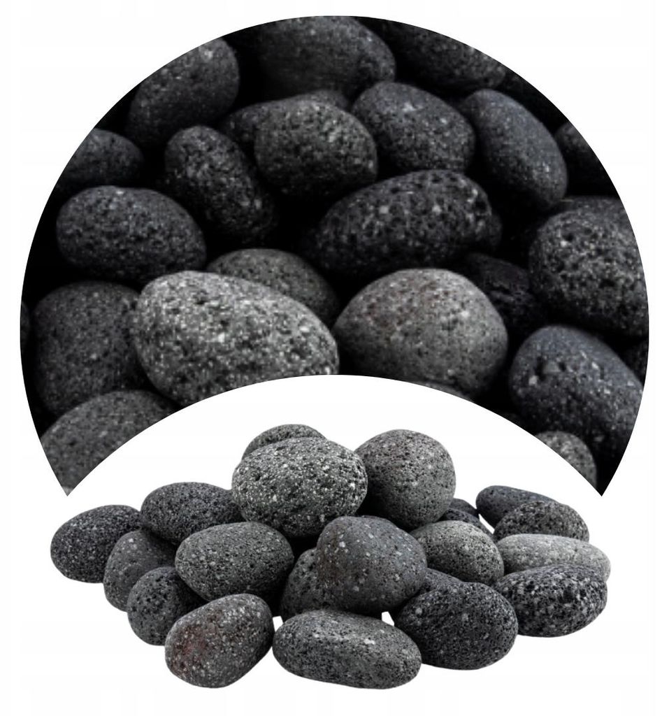 Ghiaia per acquari, roccia lavica Poros nera 1 kg Immagine del prodotto 