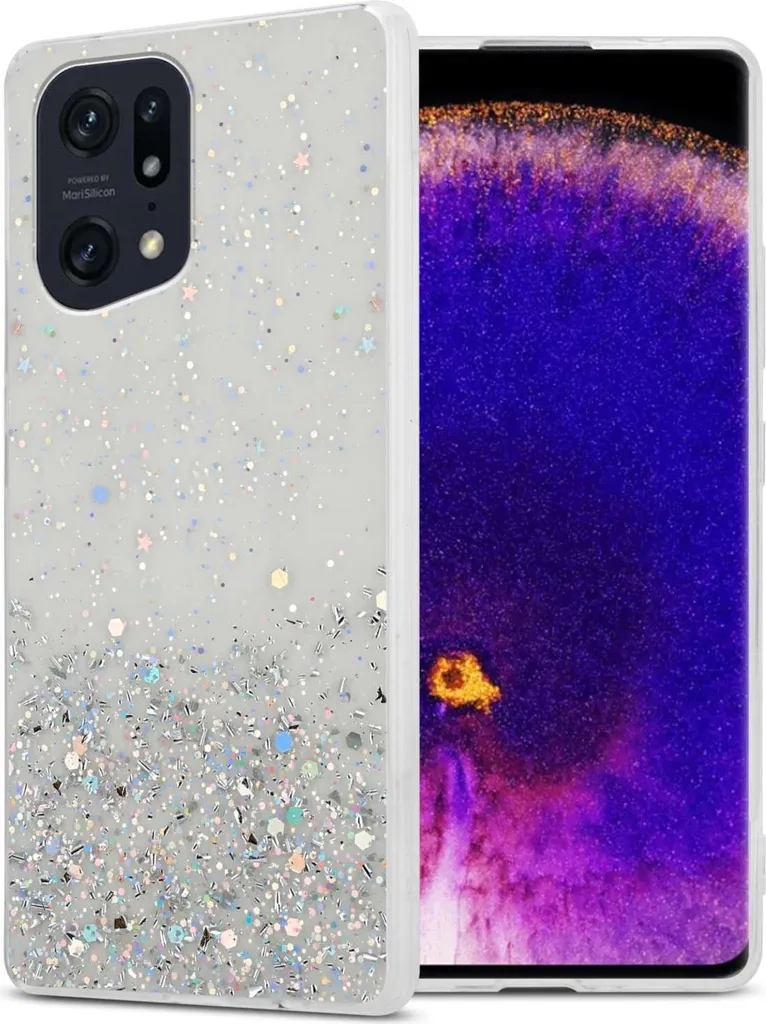 Custodia Glitter Luxury Oppo FIND X5 PRO Cadorabo | Cover Morbida