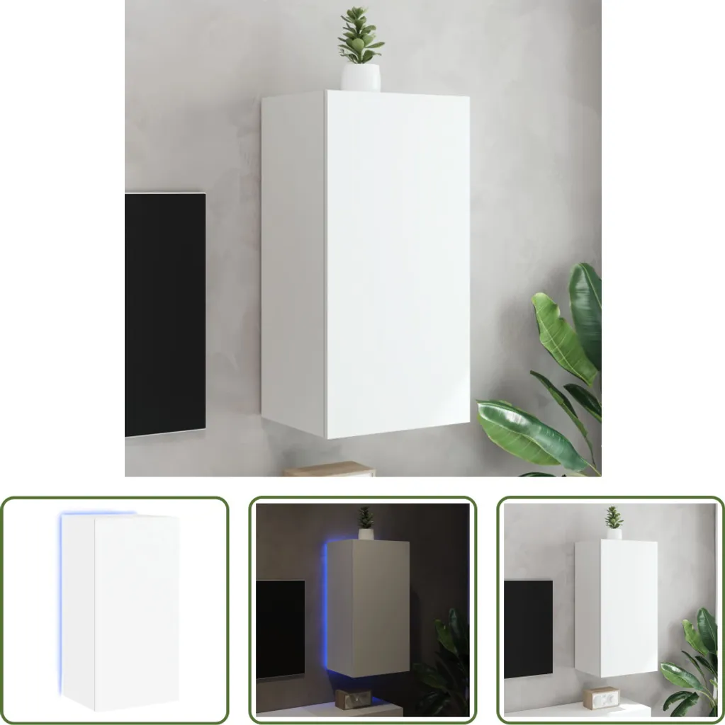 Recensione Parete TV The Living Store LED Bianco 80x35x40,5 cm