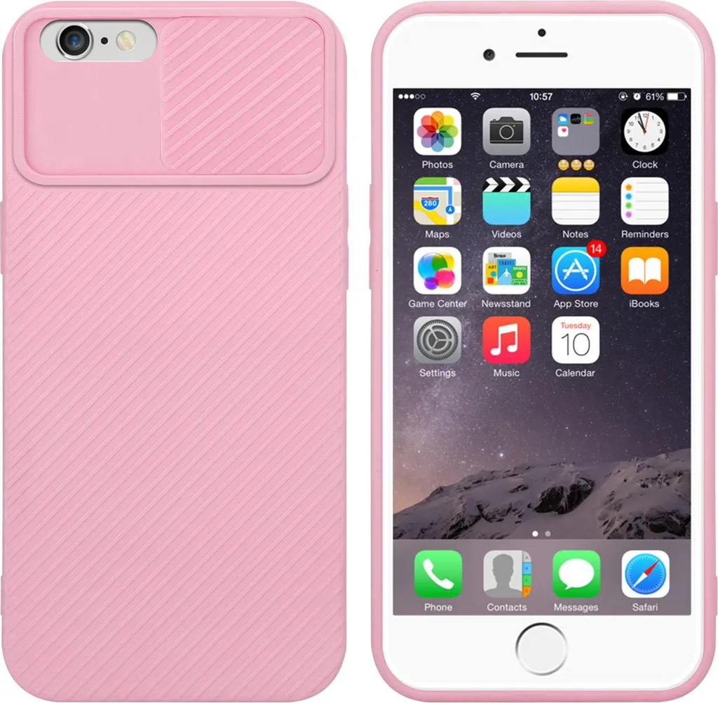Custodia iPhone 6S Plus Cadorabo Rosa TPU - Protezione Camera Slim