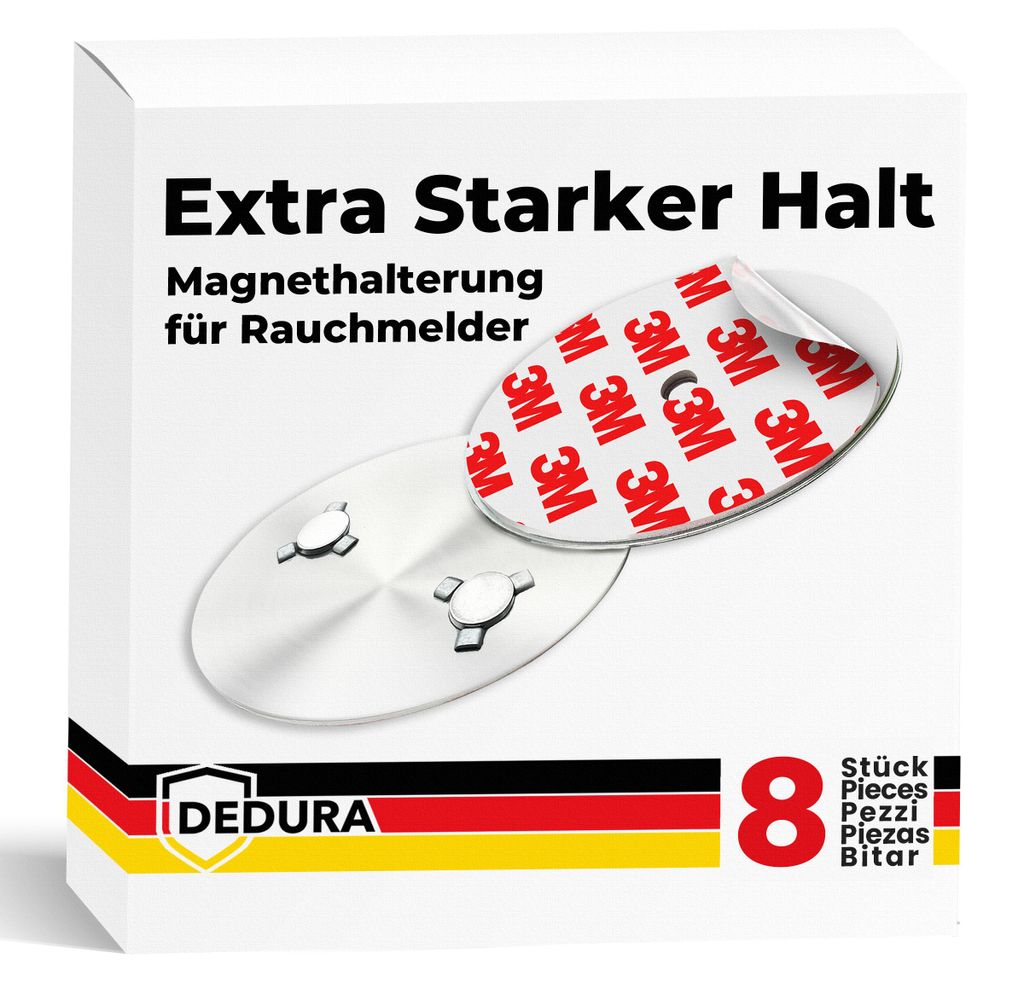 Rauchmelder Magnethalter 8er Set mit extra starken Produktbild 