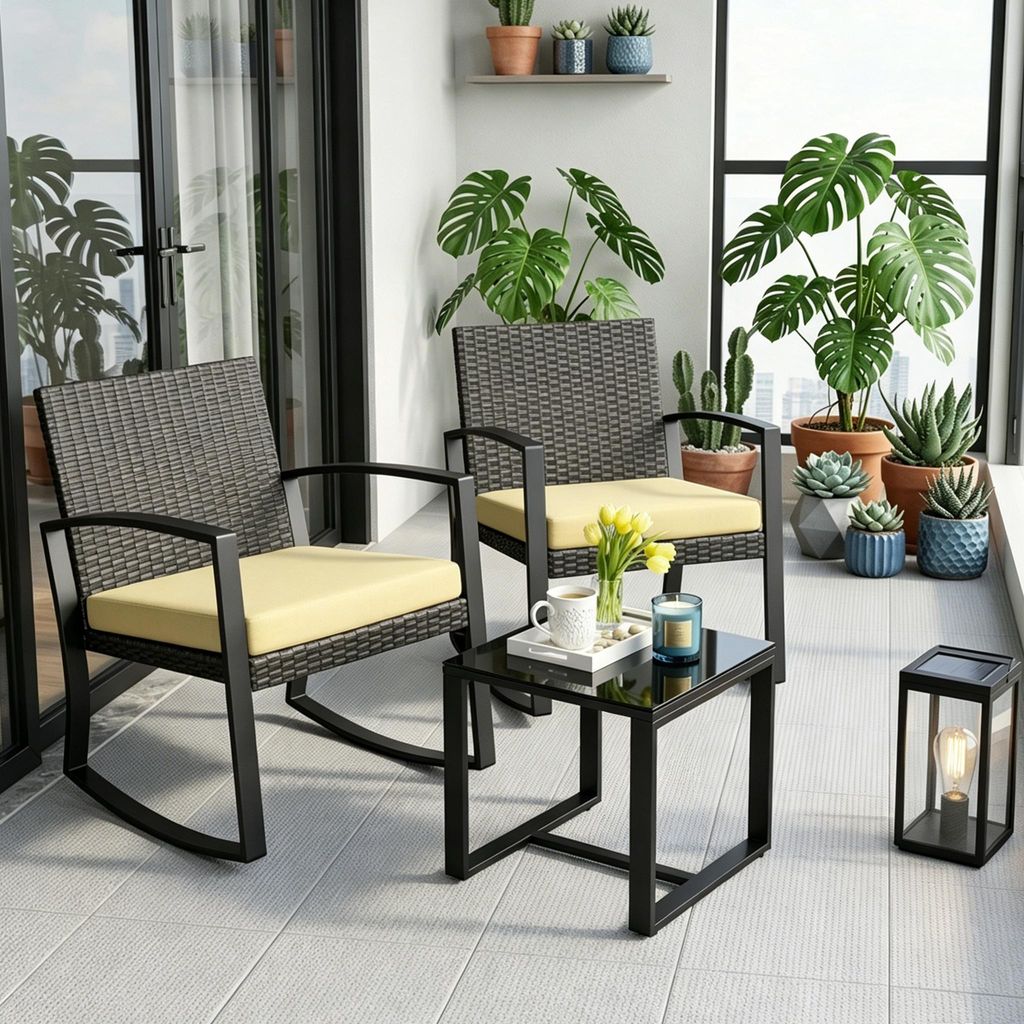 BEALIFE WR210 Balkon-set mit 2 Stühlen & Tisch | Produktbild 