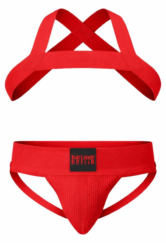 Barcode Berlin Multipack 1x Sergey Jockstrap + 1x Matt Pop Harness Redtomato - Größe XL