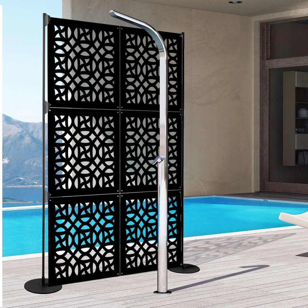 Pannello PVC Traforato Canterbury Nero 48x48cm | Frangisole Professionale - 2