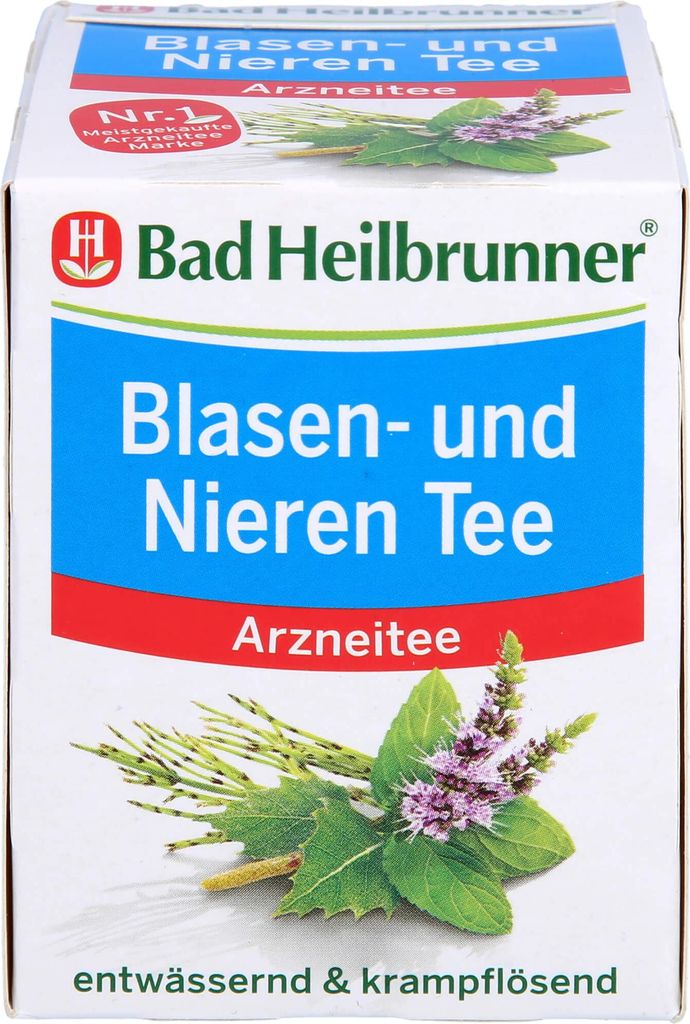 Bad Heilbrunner Blasen- und Nieren Tee entwässernd und krampflösend, 8 St. Filterbeutel