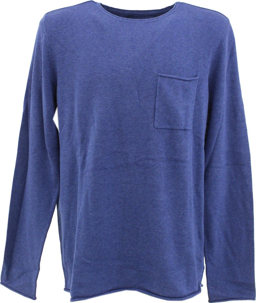 29805 S. Oliver, , Herren Crew Neck Rundhals Pullover Pulli, Mittelstrick, blue , L