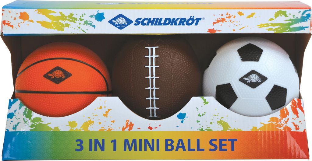 3 in 1 MINI BALLS SET, 1 Soccer-, 1 Basket-, 1 Football Produktbild 