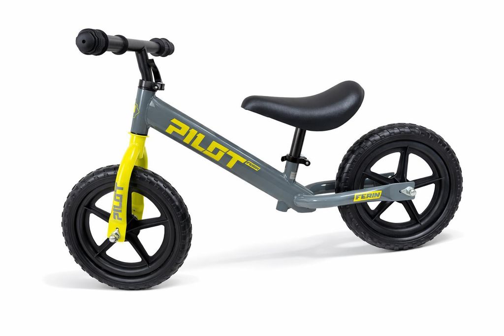 Kid's Balance Bike 12 Zoll, Pilot Bike Ferin, Wheels Alloy Rims W/Steel Hubs, Color Gray