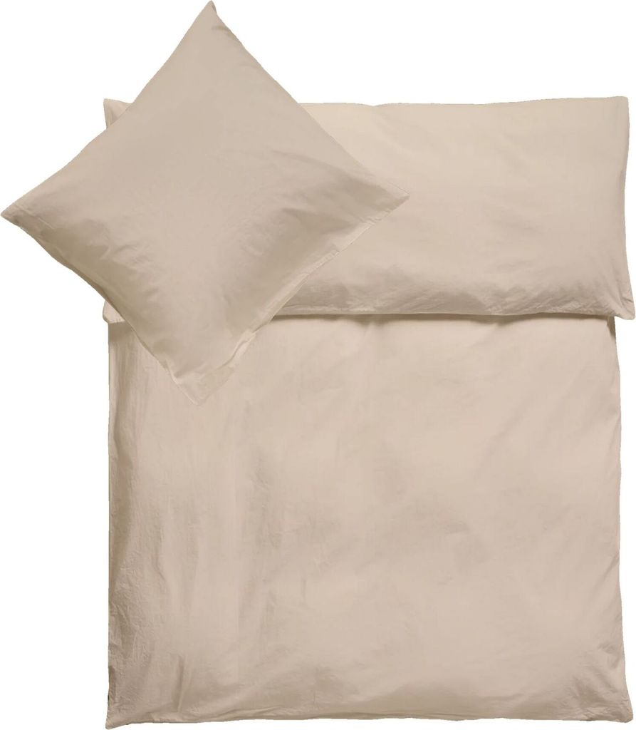 Jersey Bettwäsche 135x200cm 80x80cm Creme Produktbild 