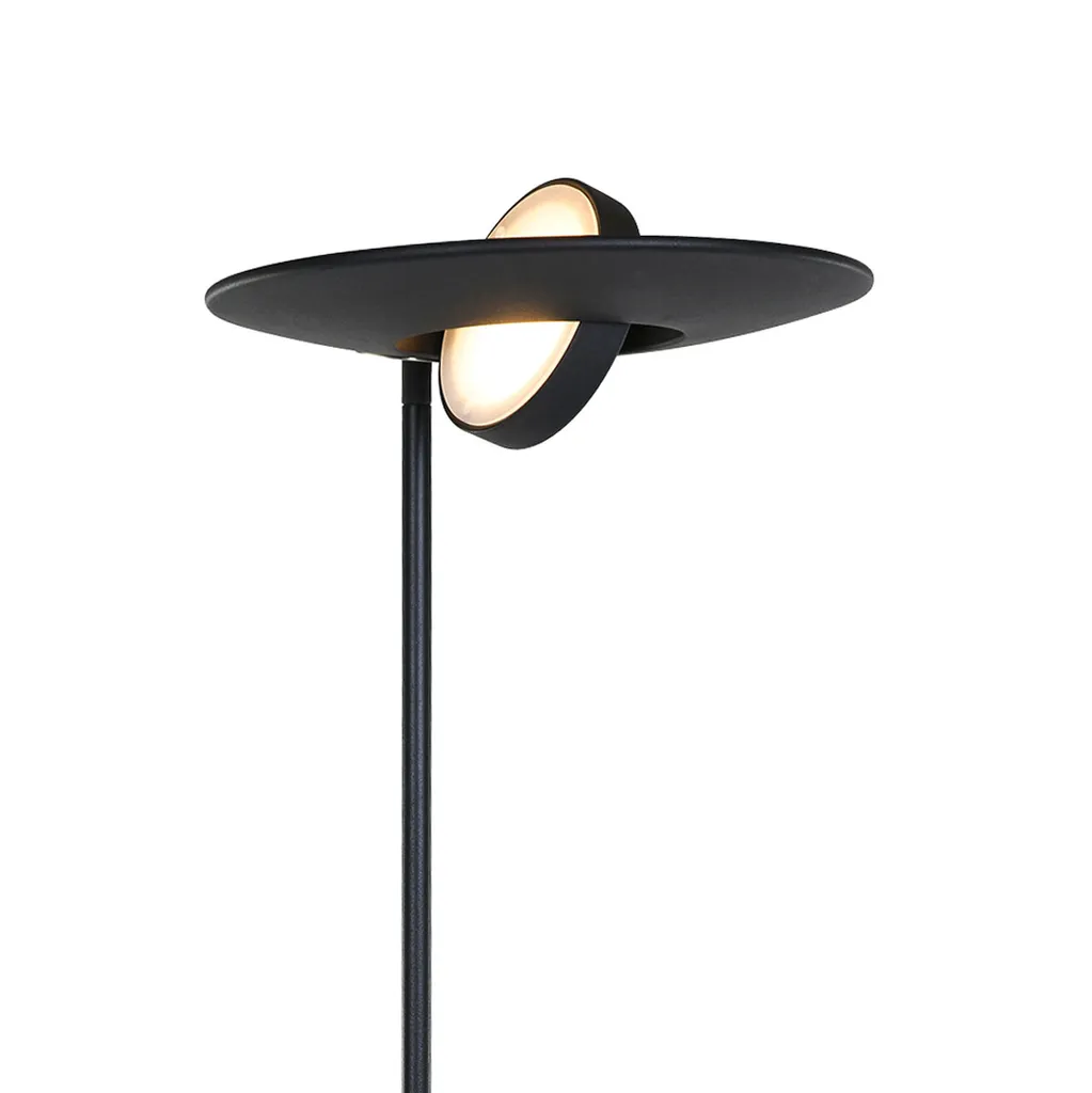 Lampadaire LED pour Coin Lecture Noir Zenith Steinhauer Ø 28cm en Métal