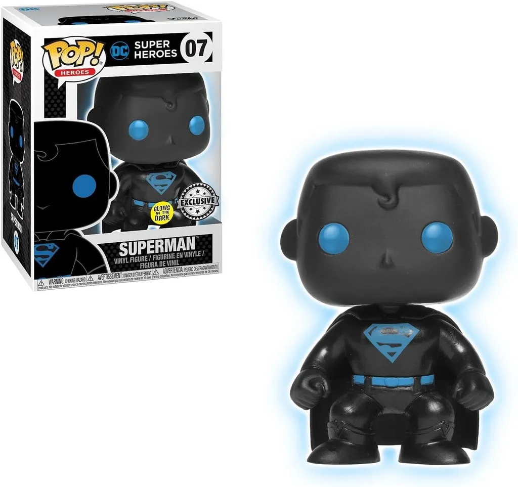 Superman 07 Funko Pop Edition Exclusive Glows in the Dark en Vinyle F