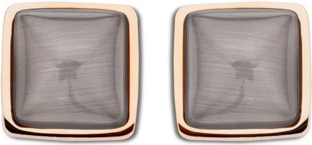 Orecchini Victoria oro rosa pietra marrone - Tendenza Luxury 2026