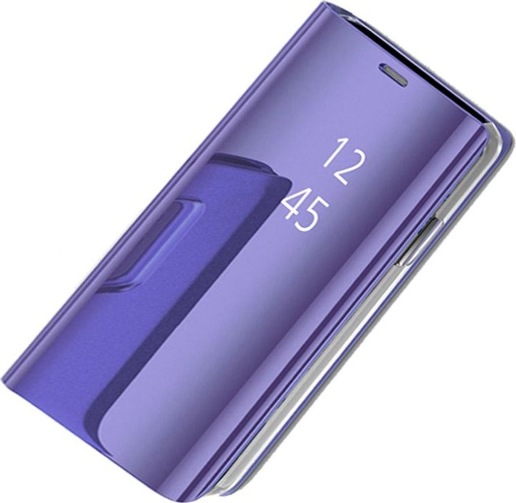 Smart View Spiegel Mirror Smart Cover Schale Etui für Samsung Galaxy A42 5G Schutzhülle Tasche Case Schutz Clear Lila