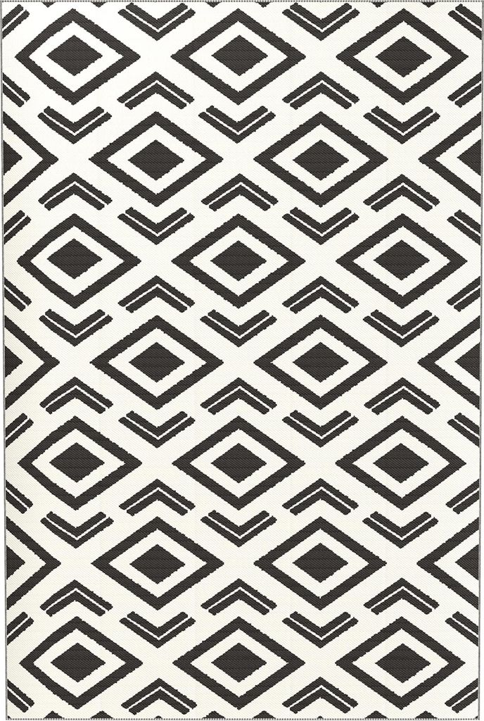 Fortuna Lai Outdoor Teppich robuster Wetterfest Outdoorteppich mit Tragtasche, faltbar Carpet Boho-Style, Outdoor-Teppich für Wohnzimmer Balkon Ga...