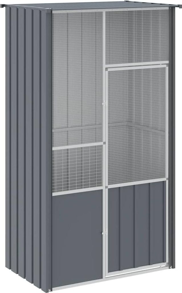 vidaXL Voliéra antracit 115x78x200 cm Pozinkovaná ocel Obrázek produktu 