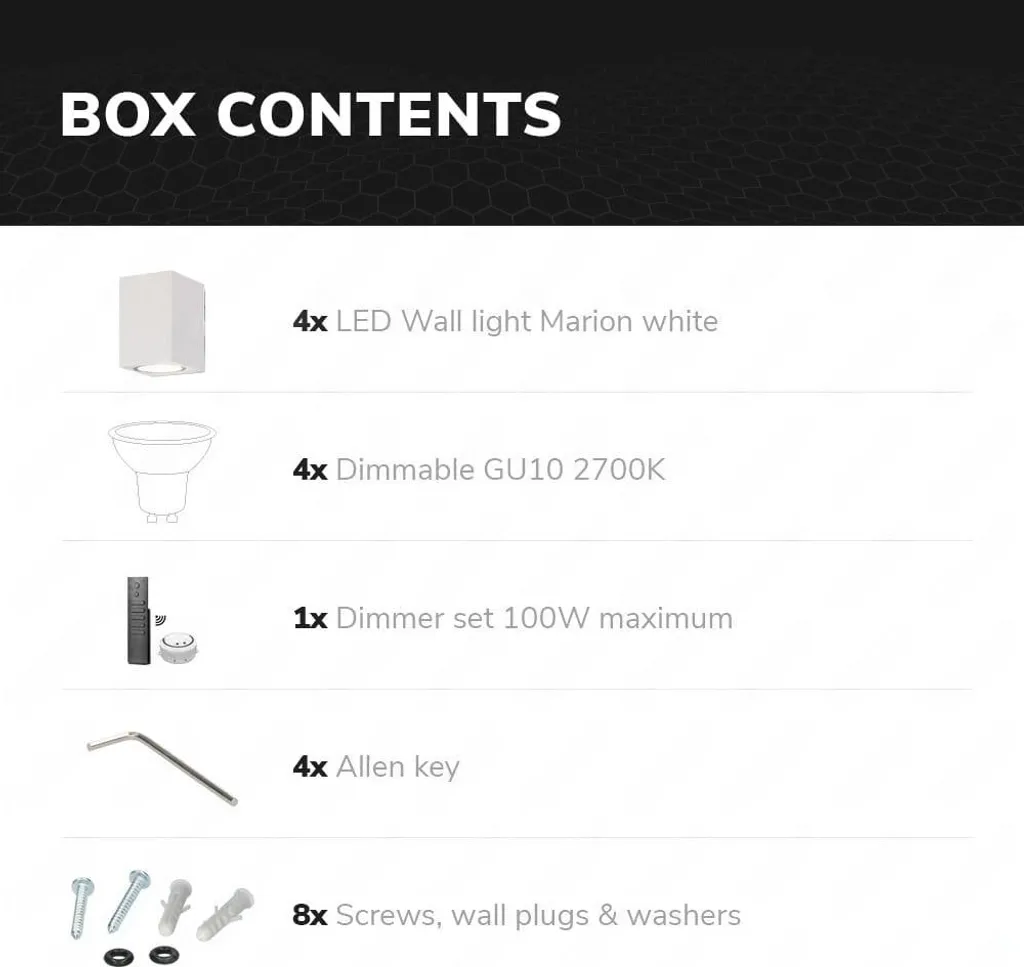 Applique LED 4W variable IP65 étanche pour façade et jardin blanc - 8