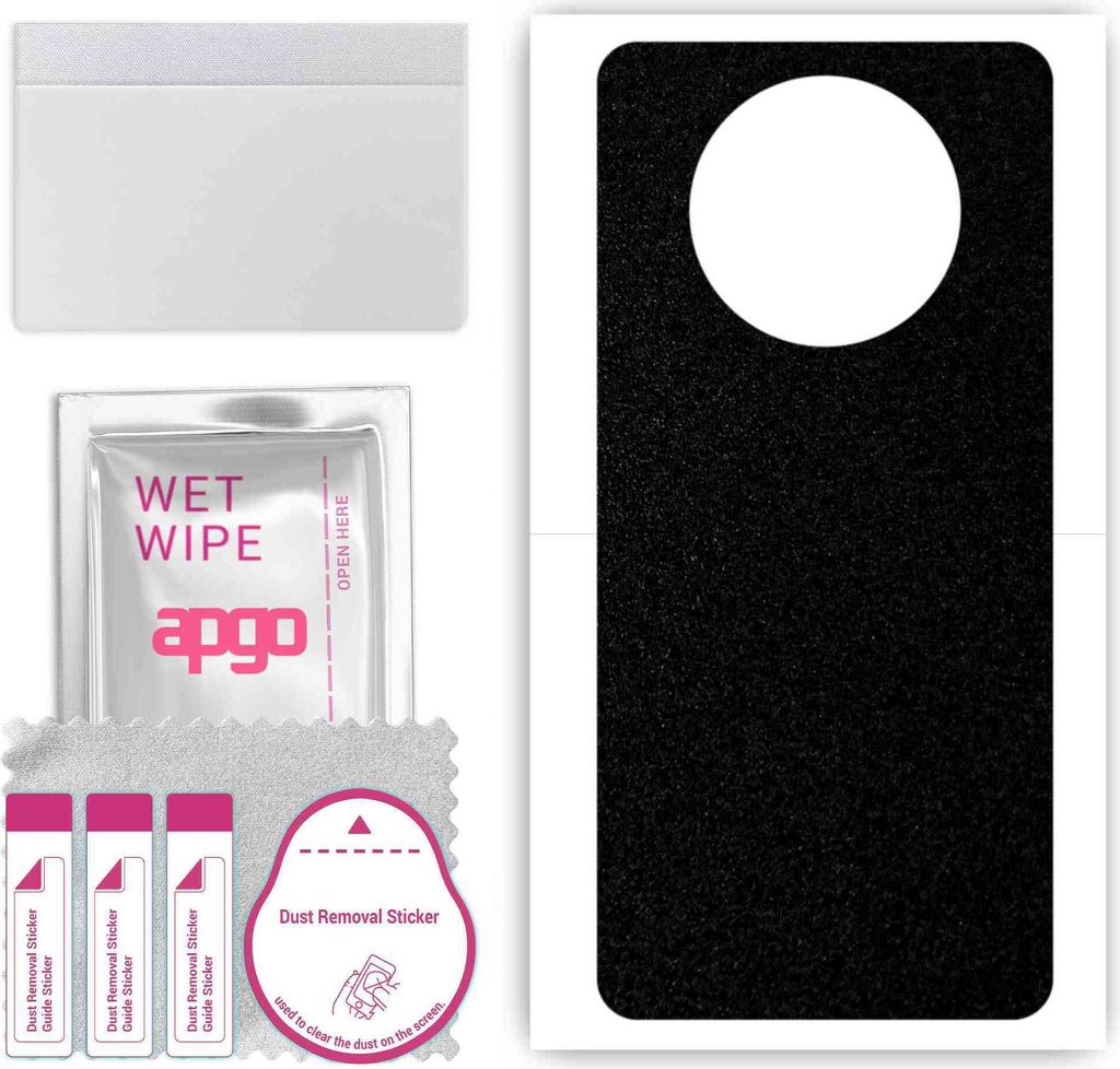 apgo Rückseite Schutzfolie, Skin, kompatibel mit Cubot Note 9, Hinten Displayschutzfolie aus Vinylfolie, kratzfest, einfache Montage - Mattschwarz