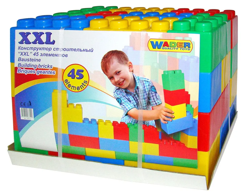Blocs de construction XXL Cavallino - 45 briques robustes et multicolores