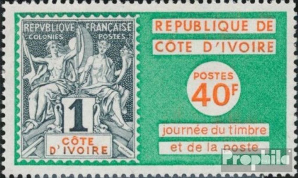 Briefmarken Elfenbeinküste 1973 Mi 438 (kompl.Ausg.) postfrisch Tag der Briefmarke
