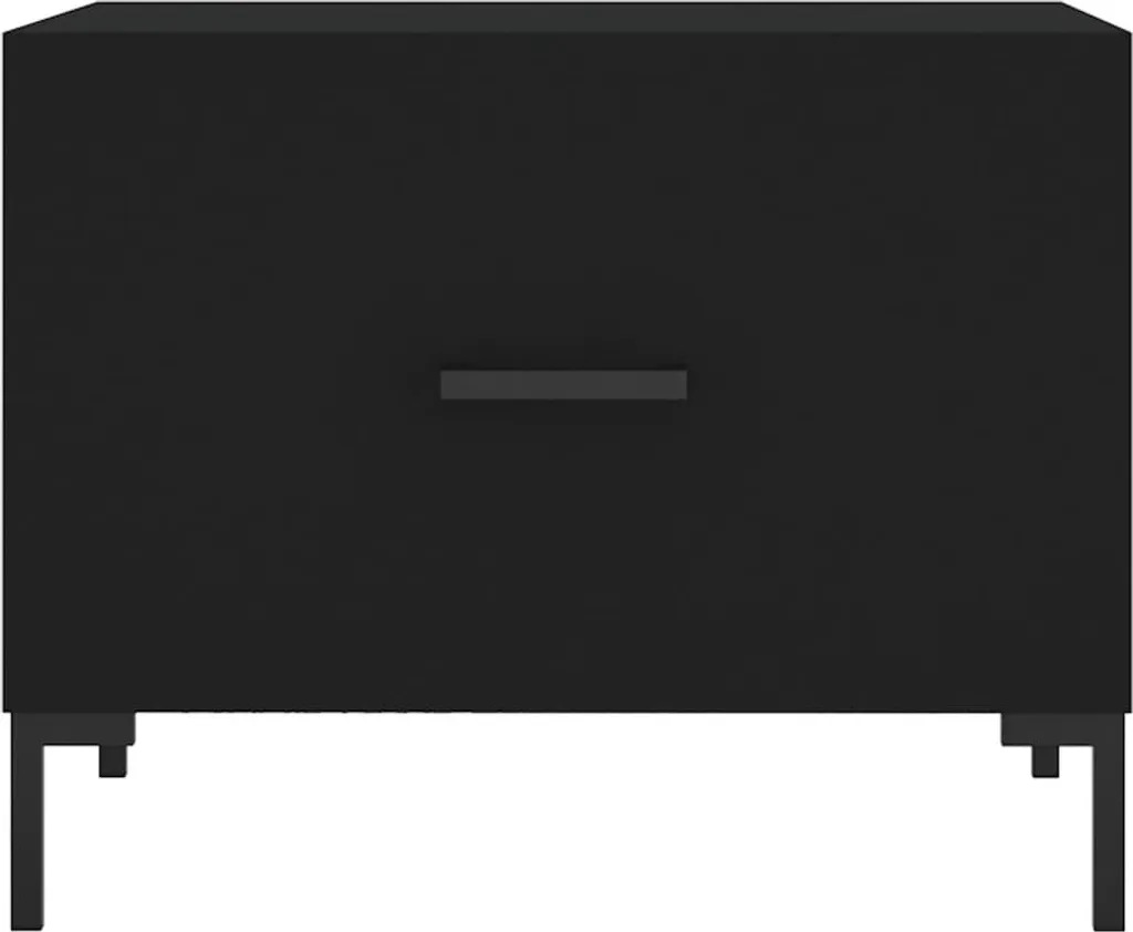 SYFAX™ Set 2 Tavolini Neri 50x50x40 cm in Legno Multistrato per Salotto - 5
