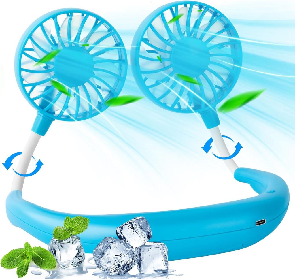 Nackenventilator Hals Ventilator Tragbarer,2000mAh Produktbild 