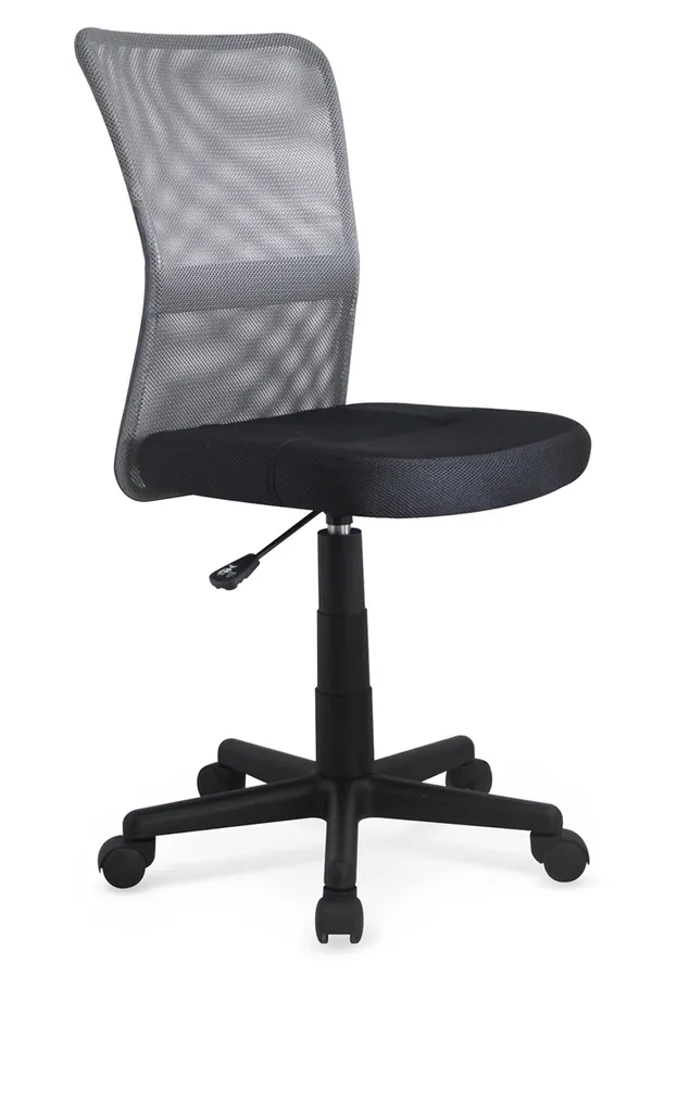 Chaise à roulettes pour bureau d'enfant Halmar Dingo - Gris et Noir