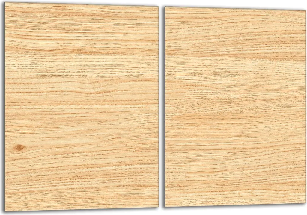Copertura Piano Cottura Ceramica Vetro 80x52 cm Legno Beige