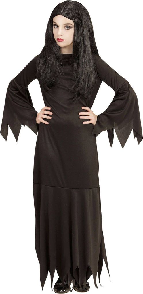 Gothic-stijl kinderkostuum, Halloweenkostuum, zwart - maat Productafbeelding 