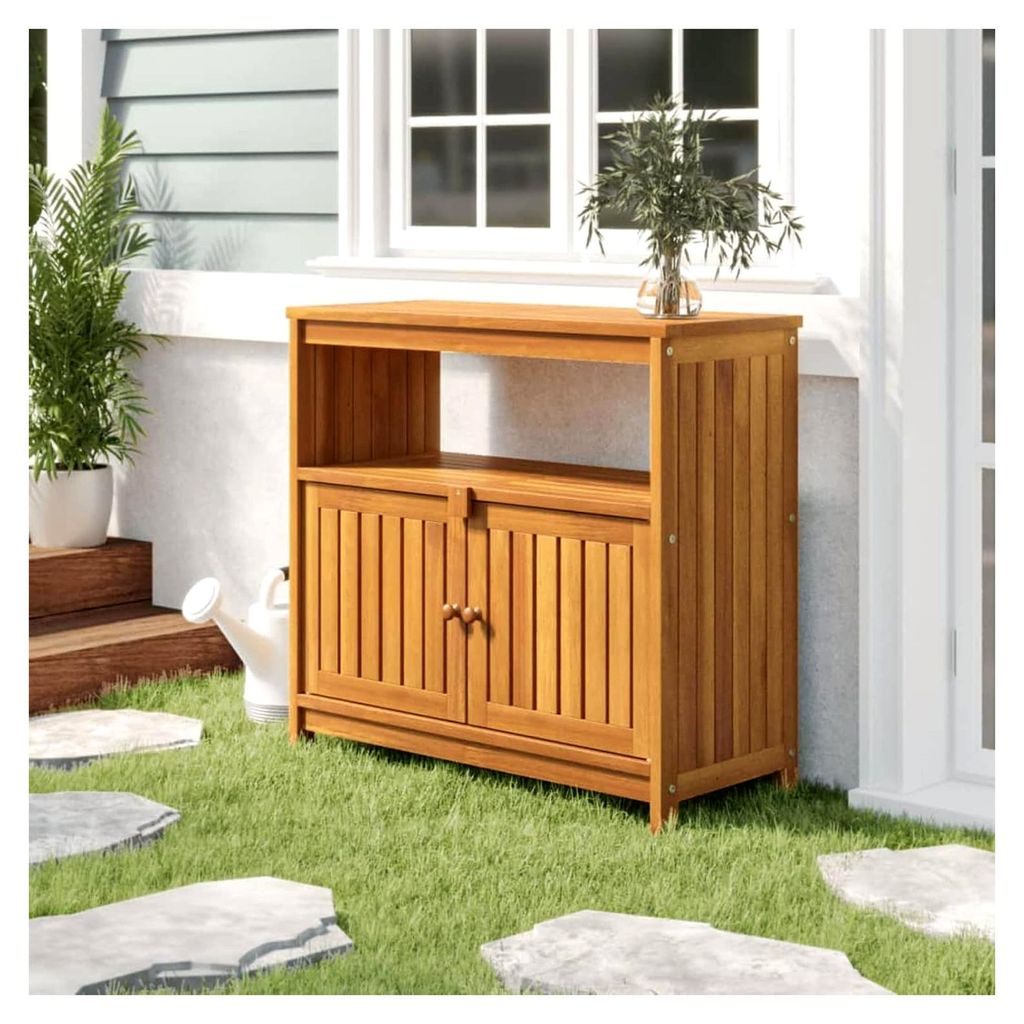 Garten-Konsolentisch, Balkontisch, Terrassen Tisch, Terrassentisch, Gartentisch, Gartenesstisch, Gartenmöbel, 80x35x75 cm Massivholz Akazie