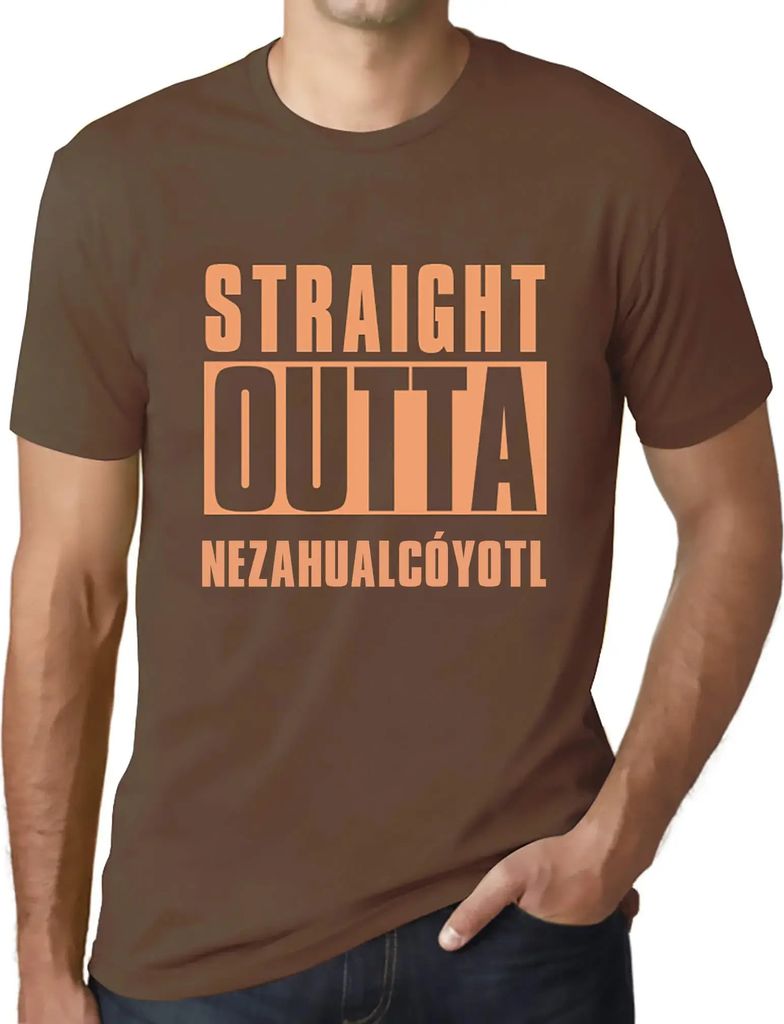 Herren Grafik T-Shirt Direkt aus dem Nezahualcóyotl – Straight Outta Nezahualcóyotl – Öko-Verantwortlich Vintage Jahrgang Kurzarm Lustige Druck