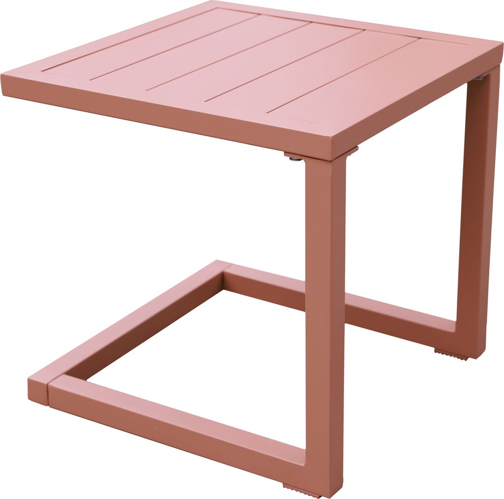 Beistelltisch BARBADOS aus Aluminium Terracotta