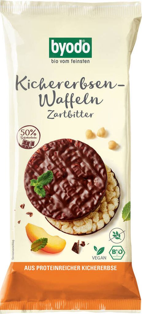 Byodo Bio Kichererbsenwaffeln Zartbitter 12x65 g Produktbild 