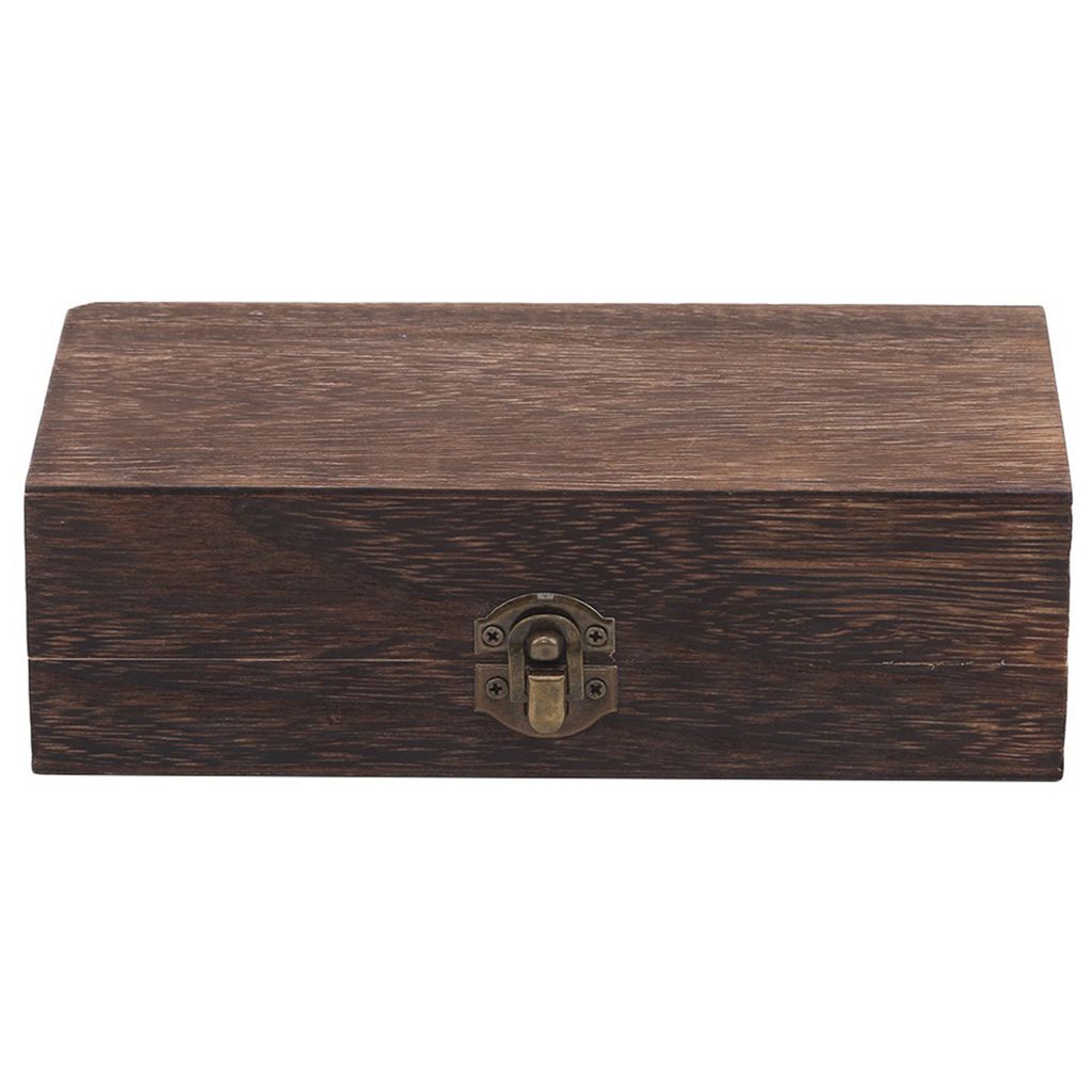 Schmuckschachtel Dekorative Retro Holz Festkörpermarket Hülle für Tisch-Dunkle Farbe