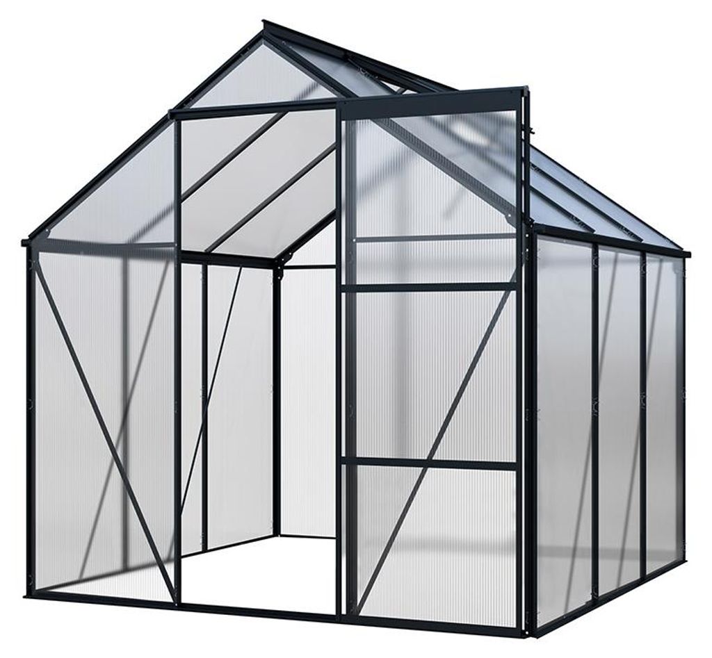 HOME DELUXE Gewächshaus WALENA – Schwarz Matt, Produktbild 