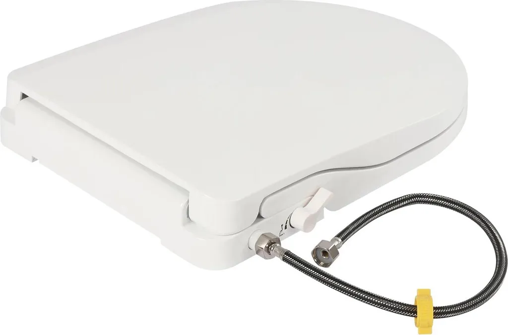Solution bidet WC forme D sans électricité pour nettoyage double buse - 5