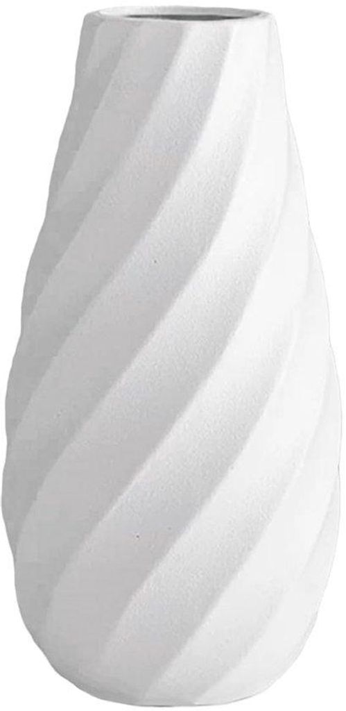 Keramische Vaas mit Spiraldesign, 25cm, für Pampasgras und Trockenblumen