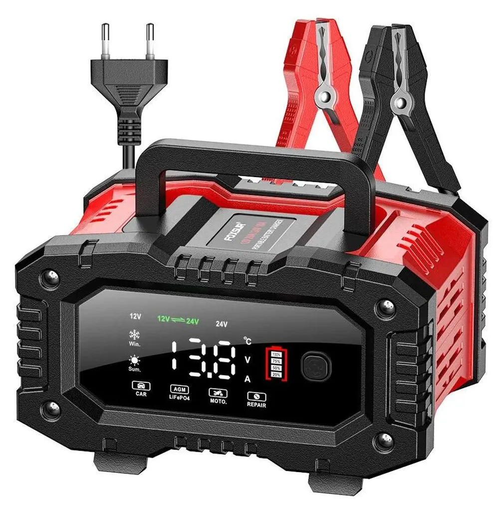 Chargeur de Batterie Auto Moto Intelligent 12-24V - Fonction Réparation