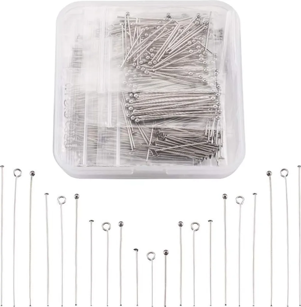 Kit de Tiges en Acier Inoxydable de 4 Tailles pour Boucles d'Oreilles DIY