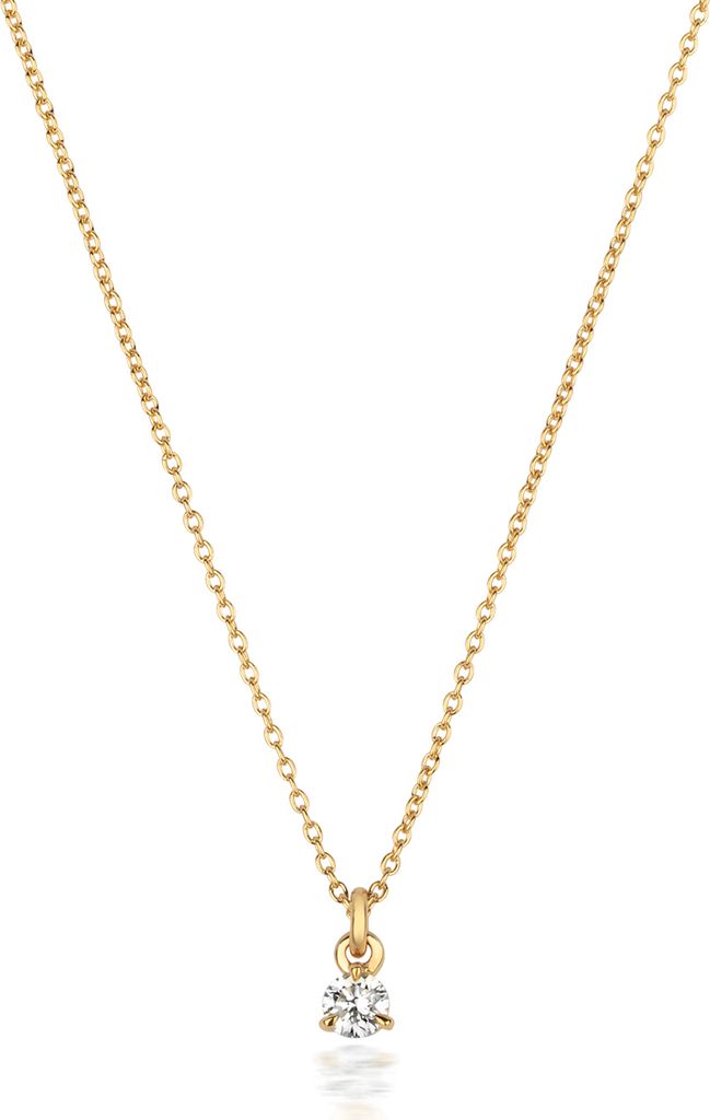 Klassische 18 Karat (750) Gold Damen - Diamant Anhänger mit Produktbild 