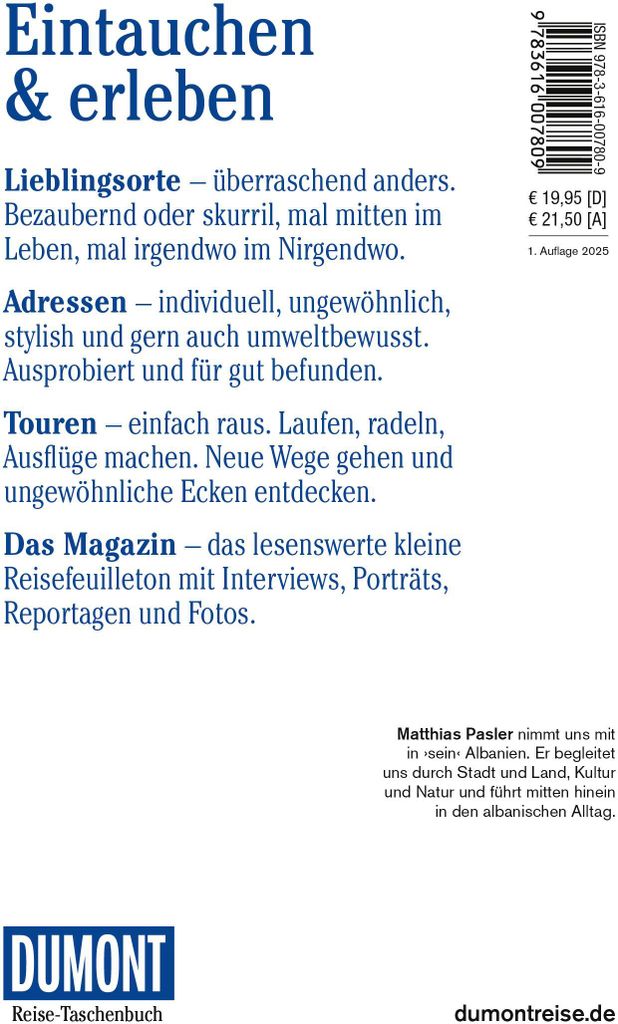 DUMONT Reise-Taschenbuch Reiseführer Albanien