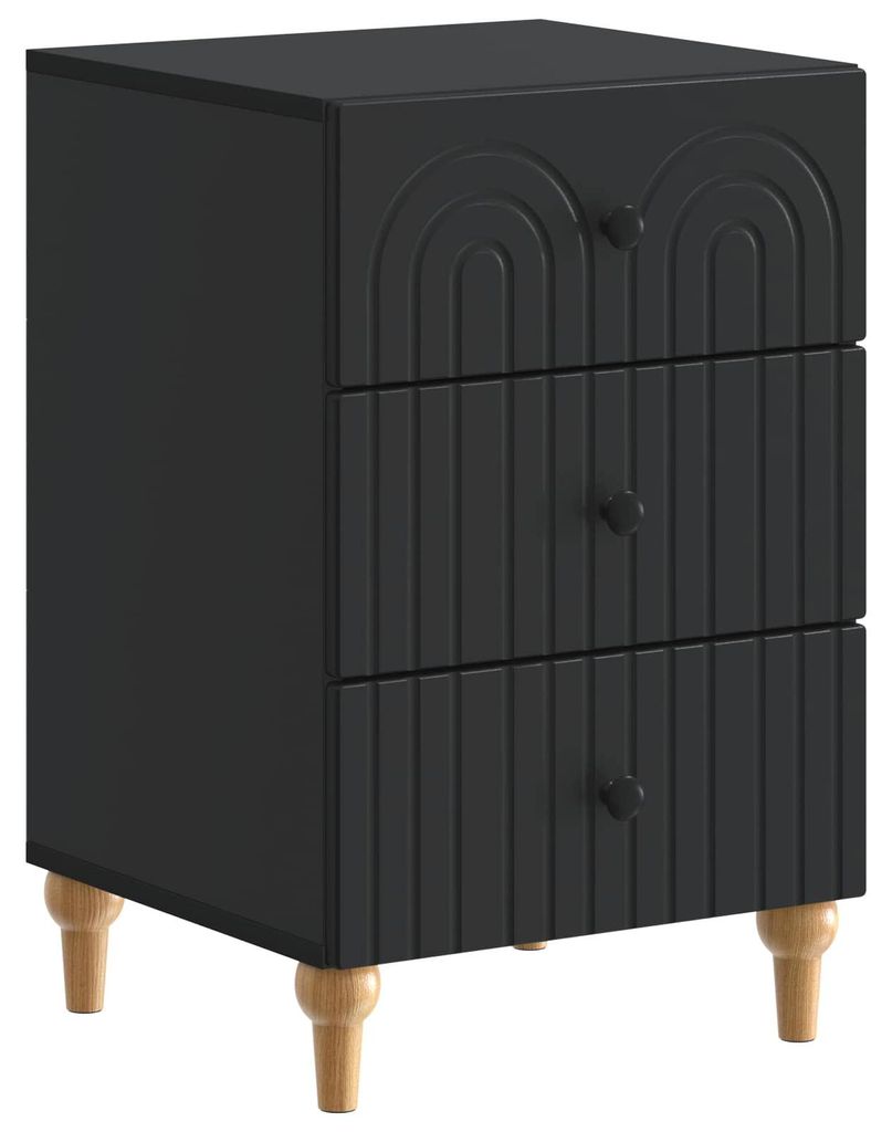 Maison Exclusive - Nachttisch Schwarz 43x 41 x 66,5 cm Holzwerkstoff