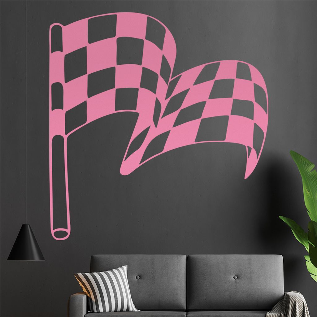 Zielflagge Wandtattoo in 6 Größen - Wandaufkleber Wall Sticker - Dekoration, Küche, Wohnzimmer, Schlafzimmer, Badezimmer