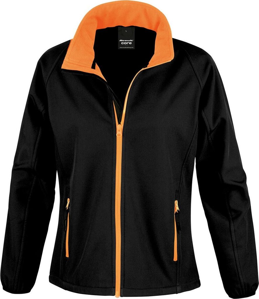 Result Core - Softshelljacke für Damen PC7402 (XS) (Schwarz/Orange)