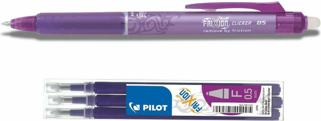 Frixion Clicker 0.5 violett + 3 Ersatzminen violett