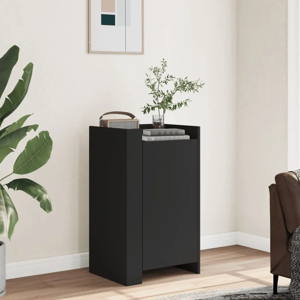 vidaXL Credenza Nera 45x35x75 cm: Mobiletto Salvaspazio Legno Robusto