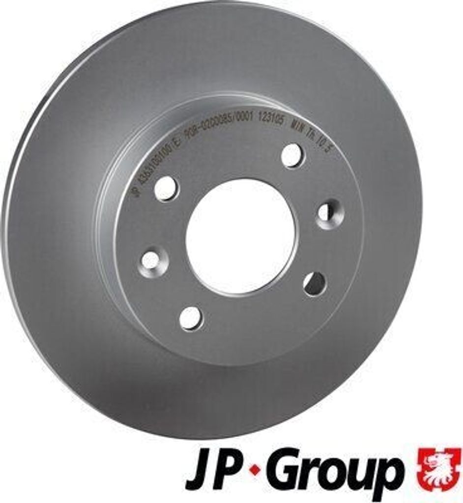 2x JP GROUP Bremsscheibe 4363100100 vorne für RENAULT TWINGO I (C06_) 21 (B48_)